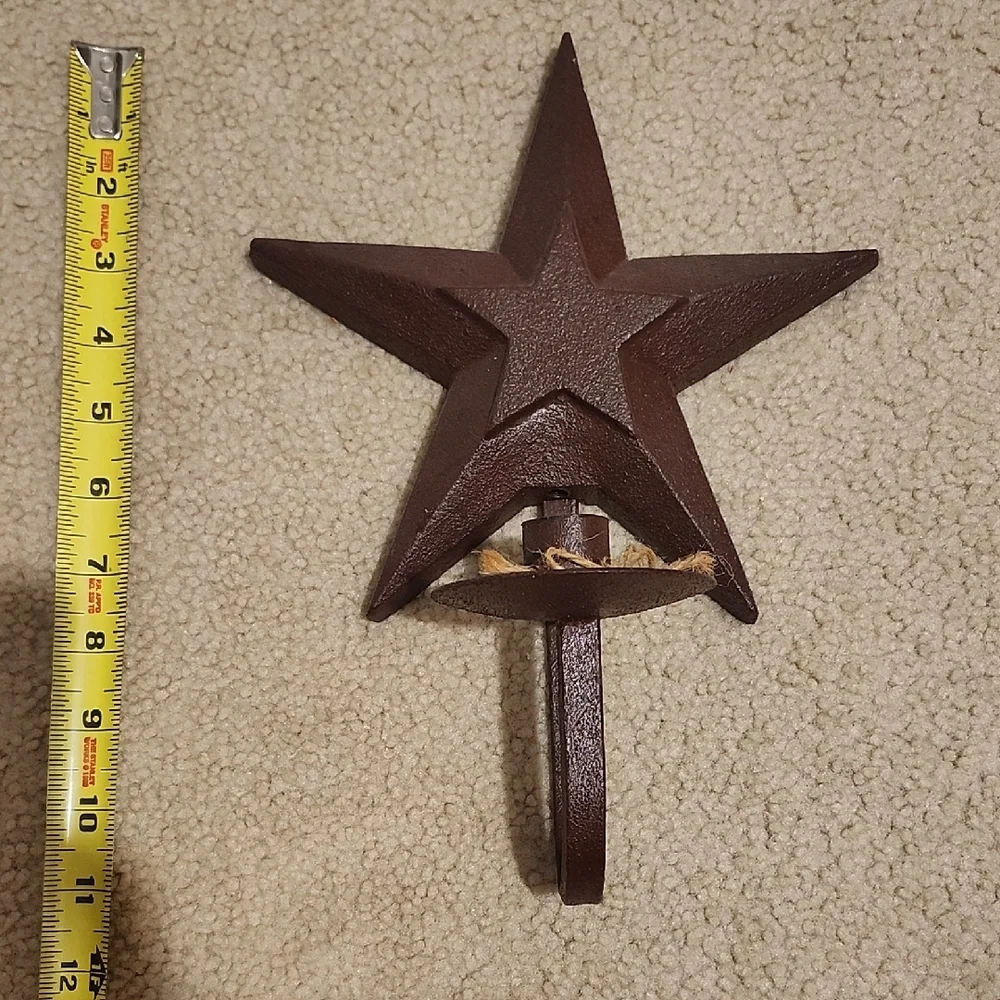 Rustic Maroon Star Wall Hook